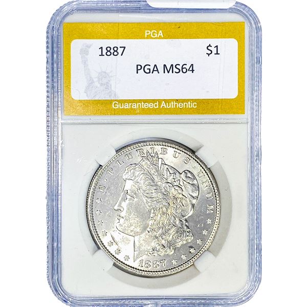 1887 Morgan Silver Dollar PGA MS64