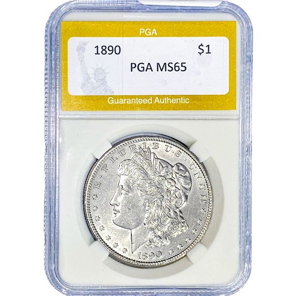 1890 Morgan Silver Dollar PGA MS65