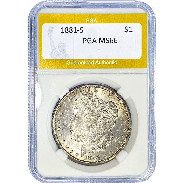1881-S Morgan Silver Dollar PGA MS66