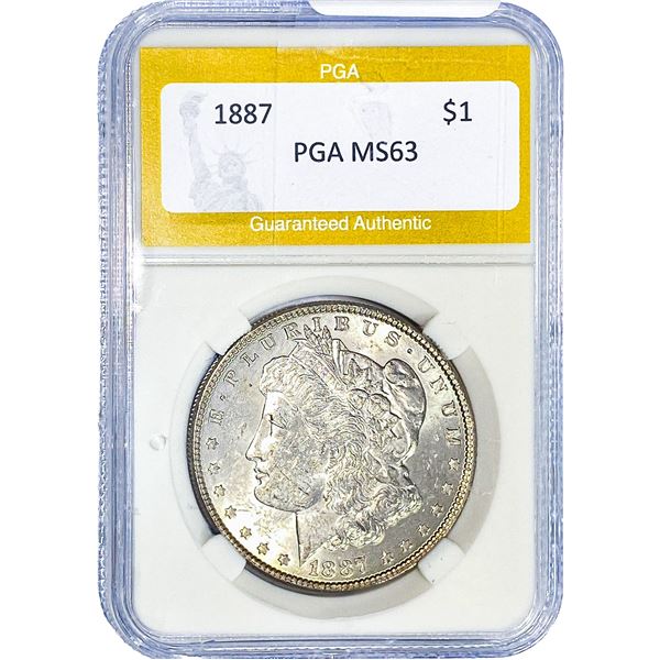 1887 Morgan Silver Dollar PGA MS63