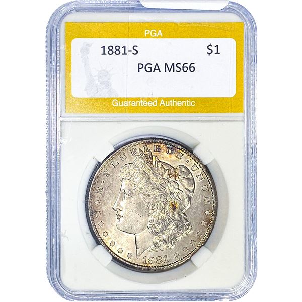 1881-S Morgan Silver Dollar PGA MS66