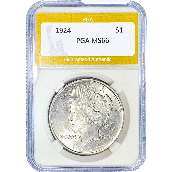 1924 Silver Peace Dollar PGA MS66