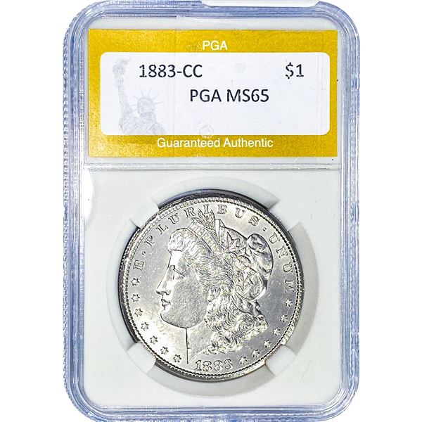 1883-CC Morgan Silver Dollar PGA MS65