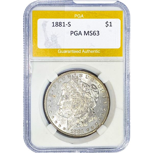 1881-S Morgan Silver Dollar PGA MS63