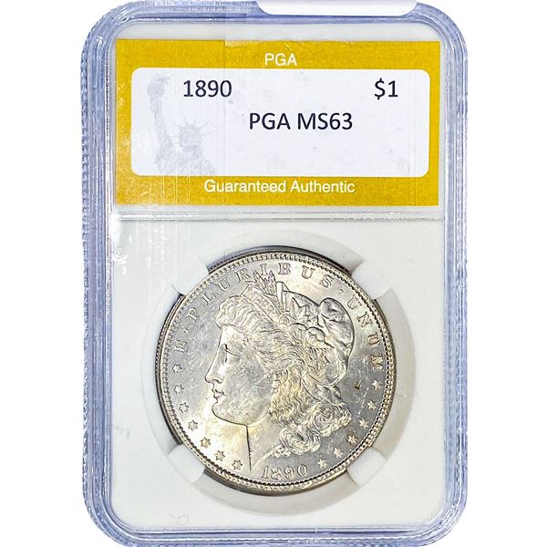 1890 Morgan Silver Dollar PGA MS63