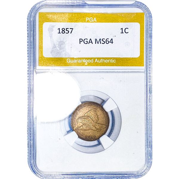 1857 Flying Eagle Cent PGA MS64