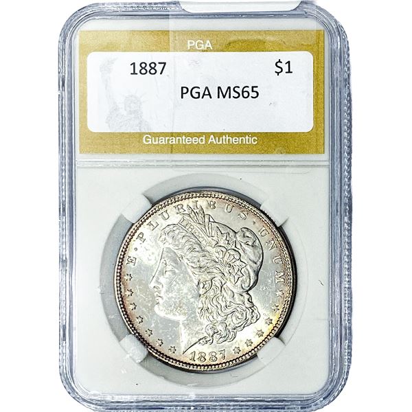 1887 Morgan Silver Dollar PGA MS65