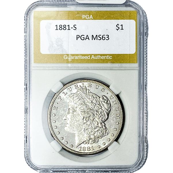 1881-S Morgan Silver Dollar PGA MS63
