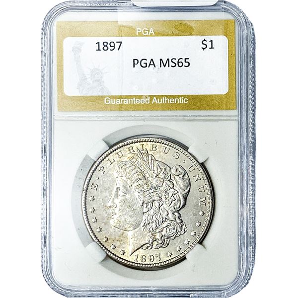 1897 Morgan Silver Dollar PGA MS65