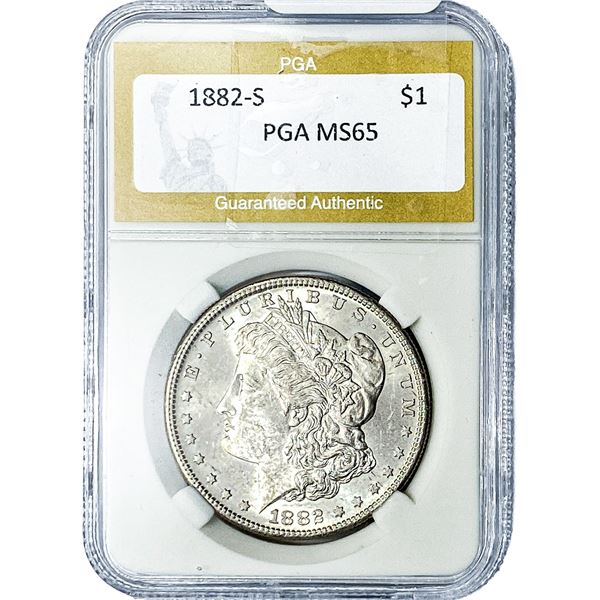 1882-S Morgan Silver Dollar PGA MS65