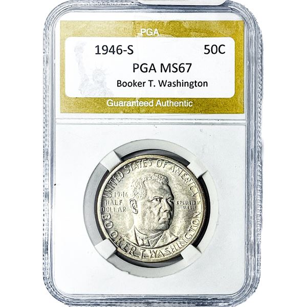 1946-S Booker T Half Dollar PGA MS67