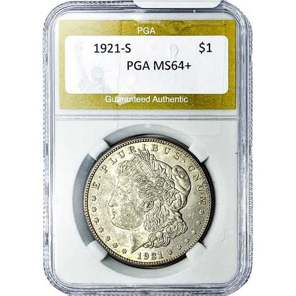 1921-S Morgan Silver Dollar PGA MS64+