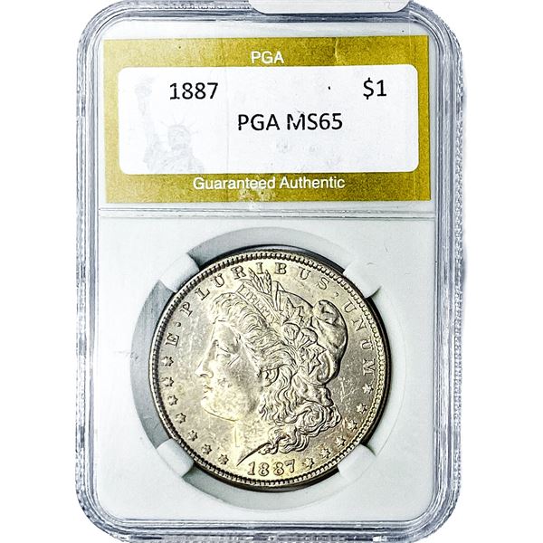 1887 Morgan Silver Dollar PGA MS65