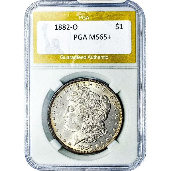 1882-O Morgan Silver Dollar PGA MS65+