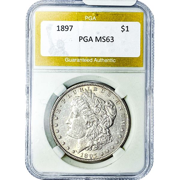 1897 Morgan Silver Dollar PGA MS63