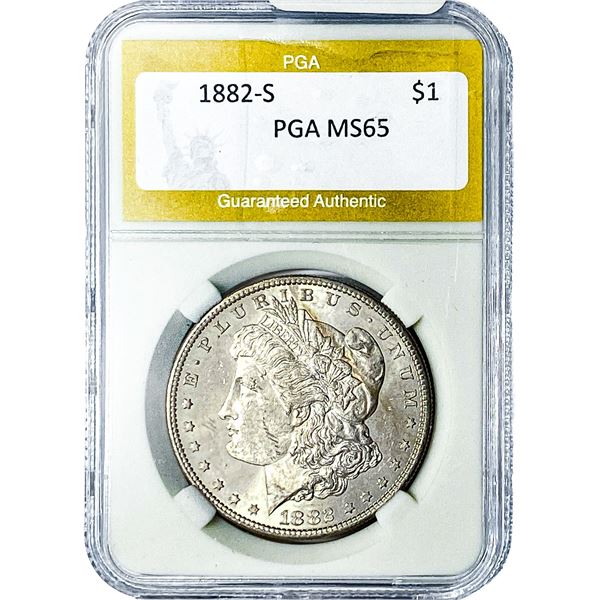 1882-S Morgan Silver Dollar PGA MS65