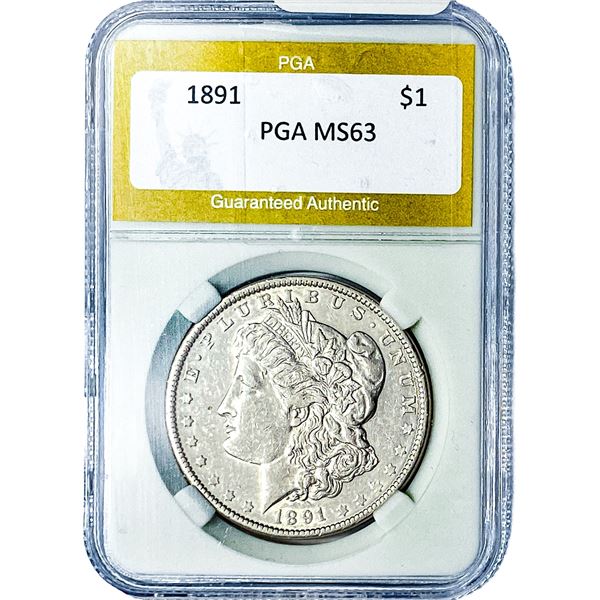 1891 Morgan Silver Dollar PGA MS63