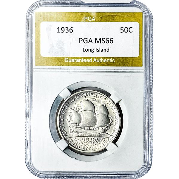 1936 Long Island Half Dollar PGA MS66