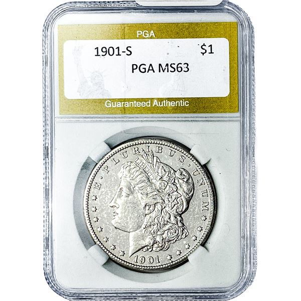 1901-S Morgan Silver Dollar PGA MS63