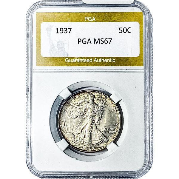 1937 Walking Liberty Half Dollar PGA MS67
