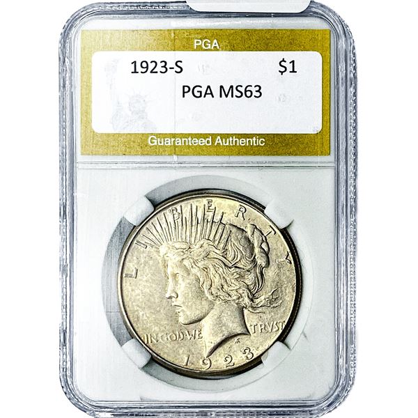 1923-S Silver Peace Dollar PGA MS63