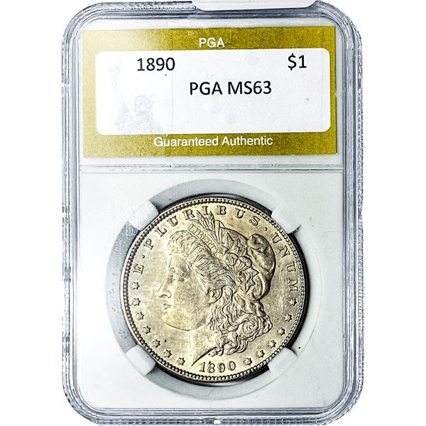 1890 Morgan Silver Dollar PGA MS63
