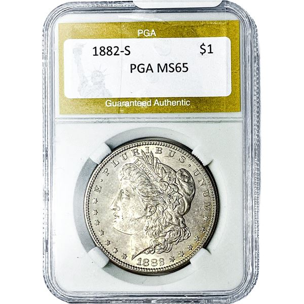 1882-S Morgan Silver Dollar PGA MS65
