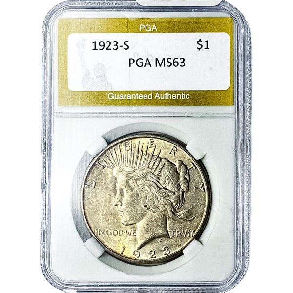 1923-S Silver Peace Dollar PGA MS63