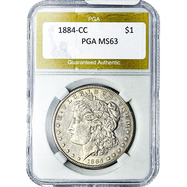 1884-CC Morgan Silver Dollar PGA MS63