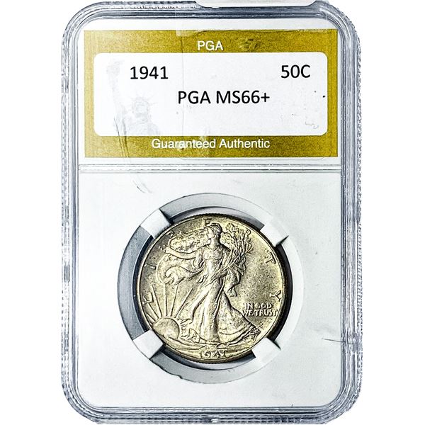 1941 Walking Liberty Half Dollar PGA MS66+