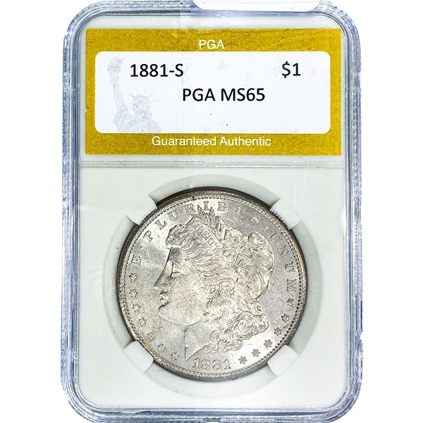 1881-S Morgan Silver Dollar PGA MS65