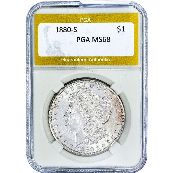 1880-S Morgan Silver Dollar PGA MS68