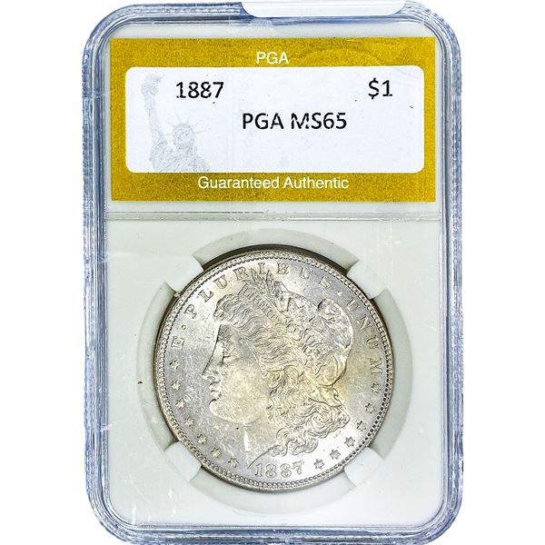1887 Morgan Silver Dollar PGA MS65