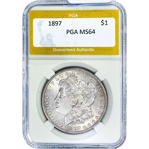 1897 Morgan Silver Dollar PGA MS64