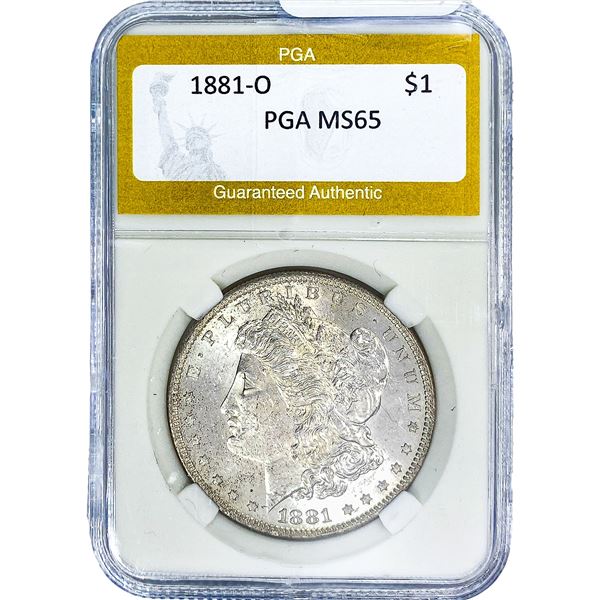 1881-O Morgan Silver Dollar PGA MS65