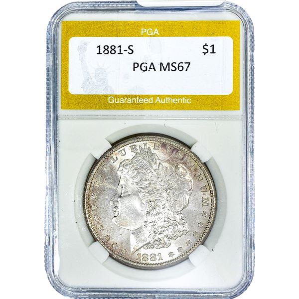 1881-S Morgan Silver Dollar PGA MS67