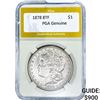 Image 1 : 1878 8TF Morgan Silver Dollar PGA Genuine