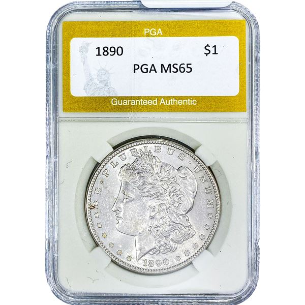 1890 Morgan Silver Dollar PGA MS65