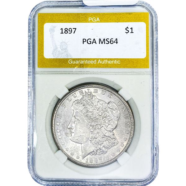 1897 Morgan Silver Dollar PGA MS64