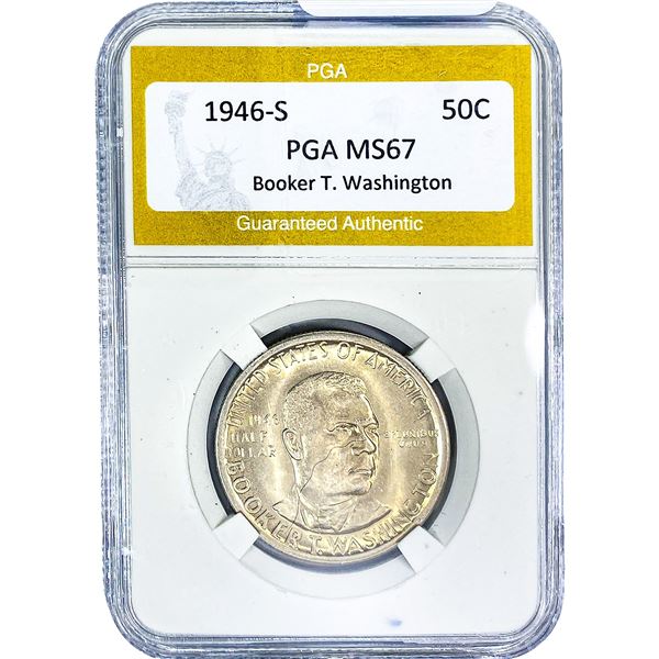 1946-S Booker T Half Dollar PGA MS67