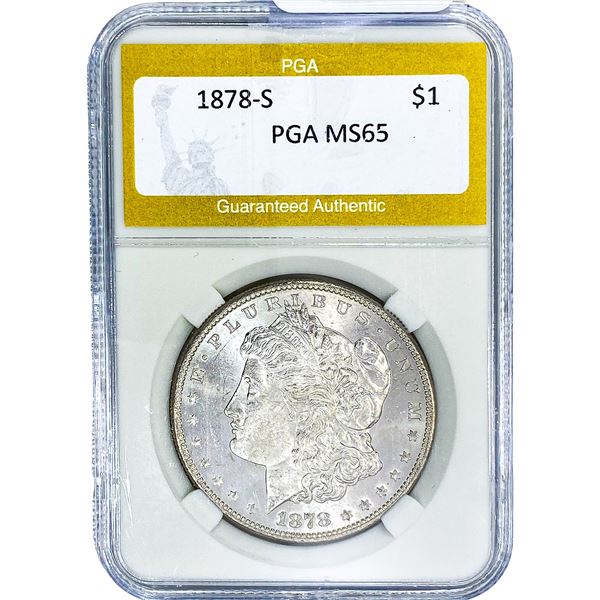 1878-S Morgan Silver Dollar PGA MS65