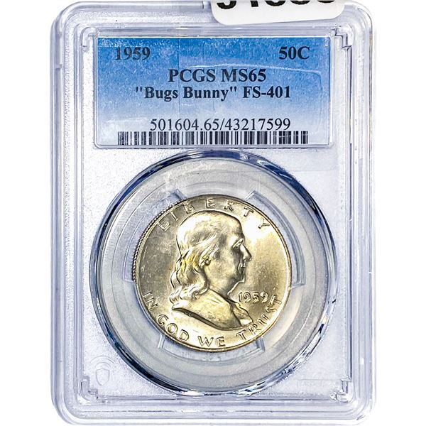 1959 Franklin Half Dollar PCGS MS65