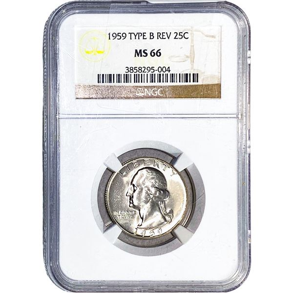 1959 Washington Silver Quarter NGC MS66 TYPE B