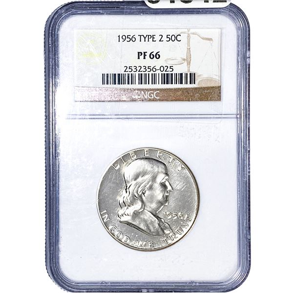 1956 Franklin Half Dollar NGC PF66