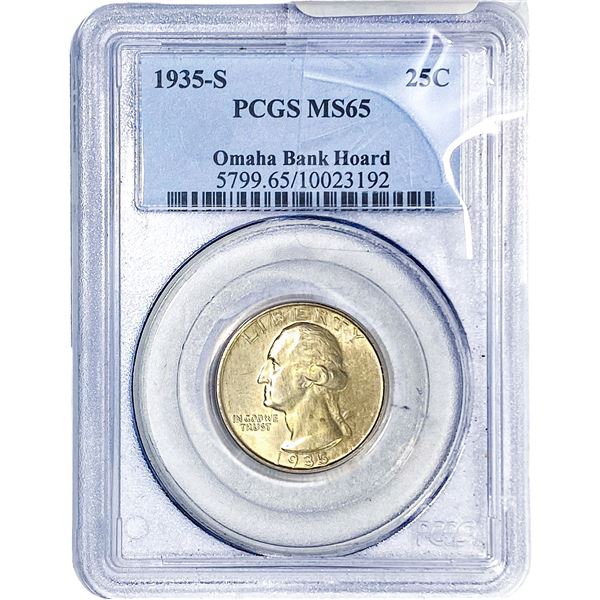 1935-S Washington Silver Quarter PCGS MS65