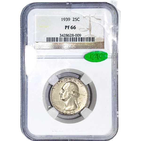 1939 Washington Silver Quarter NGC PF66