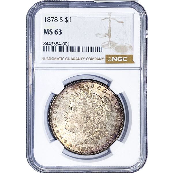 1878-S Morgan Silver Dollar NGC MS63