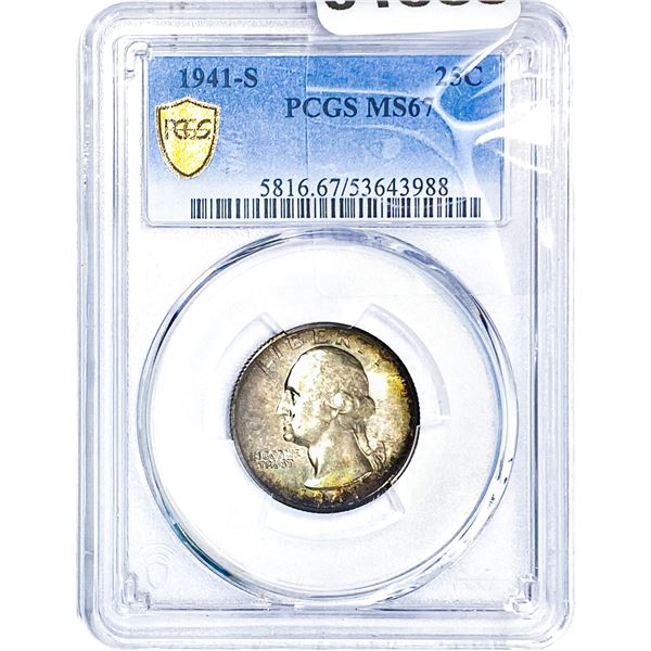 1941-S Washington Silver Quarter PCGS MS67