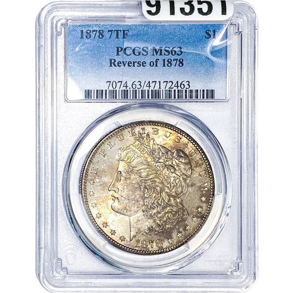 1878 Morgan Silver Dollar PCGS MS63 REV 78
