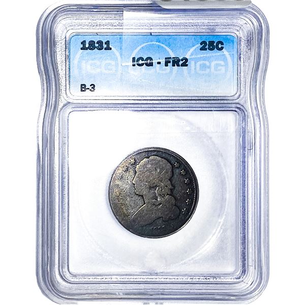 1831 Capped Bust Quarter ICG FR2